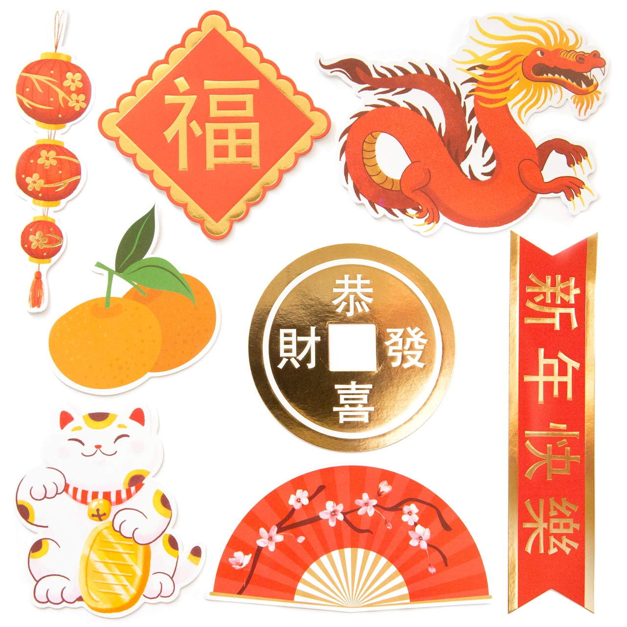 12 Pack: Chinese New Year Stickers by Recollections™